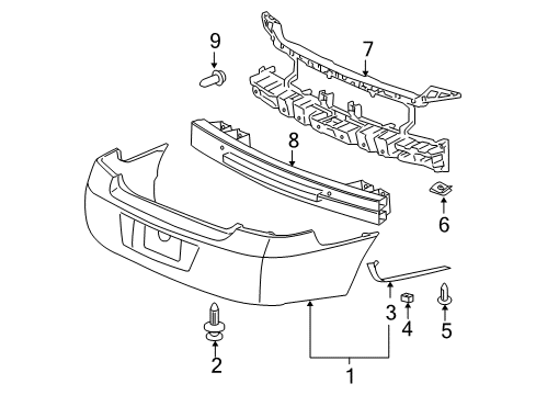 2007 Chevy Impala Rear Bumper Diagram