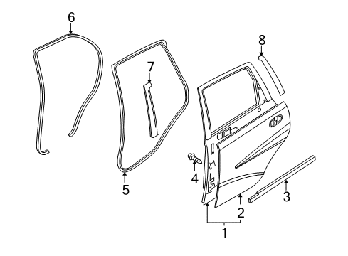 2007 Chevy Aveo5 Rear Door Diagram