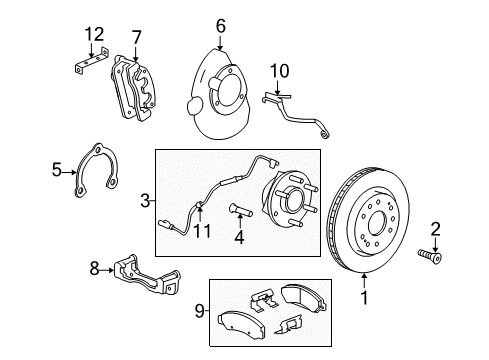 2017 Chevy Silverado 1500 Caliper, Driver Side Diagram for 85569601