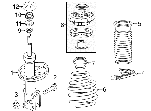 2017 Buick Verano Struts & Components - Front Diagram