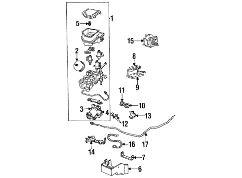 1991 Pontiac Grand Prix Control Module Diagram for 16159331