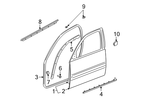 2005 Pontiac Bonneville Front Door Diagram