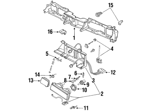 1990 Pontiac 6000 Headlamps Diagram