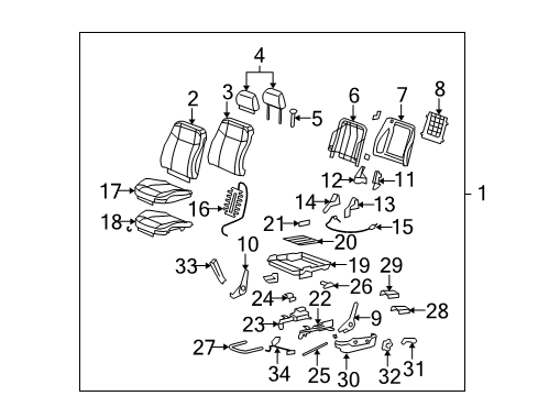 2007 Hummer H3 Adjust Bar Diagram for 20984563