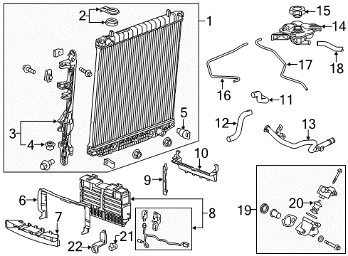 2016 Chevy Colorado Radiator Assembly Diagram for 84910548