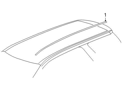 2007 Saturn Outlook Exterior Trim - Roof Diagram