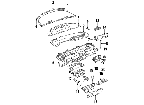 1994 Oldsmobile Silhouette Instrument Panel Diagram