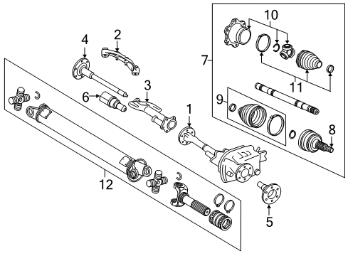 2017 GMC Yukon Carrier & Front Axles Diagram