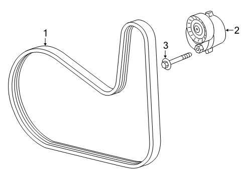 2019 Cadillac CT6 Belts & Pulleys, Maintenance Diagram 1 - Thumbnail