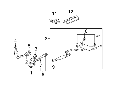 2011 Chevy Malibu Catalytic Converter Diagram for 19418970