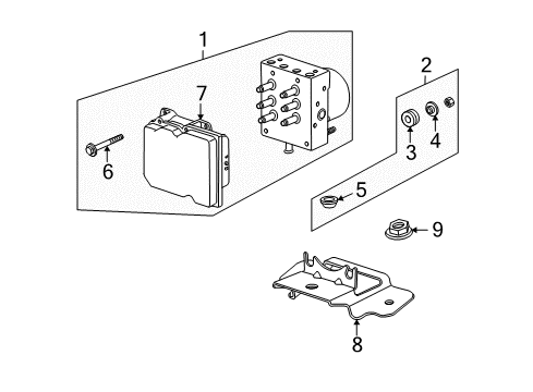 2007 Saturn Outlook ABS Components Diagram