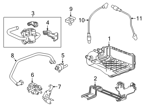 2019 GMC Sierra 1500 Vent Control Solenoid Diagram for 84492876