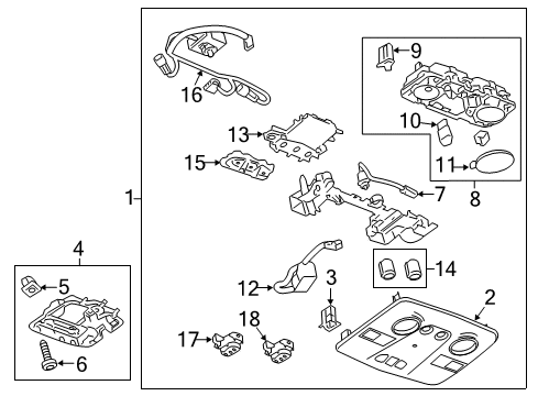 2012 GMC Acadia Sunroof Diagram
