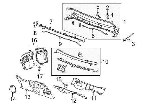 2014 Buick LaCrosse Cowl Diagram