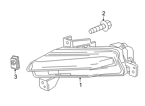 2021 Chevy Camaro Daytime Run Lamp, Driver Side Diagram for 84756153