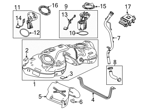 2017 Cadillac CTS Fuel Supply Diagram