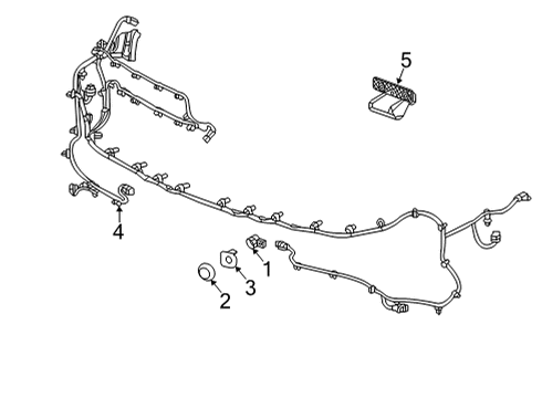 2022 Chevy Tahoe Electrical Components - Front Bumper Diagram