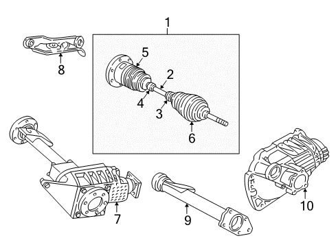 2004 GMC Safari Front Suspension System, Front Axle Diagram 3 - Thumbnail