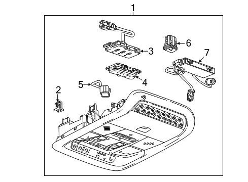 2019 Cadillac XT5 Alarm Switch, Front Rear Diagram for 23249046