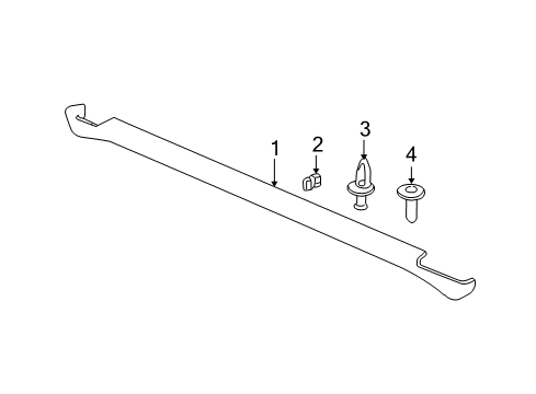 2005 Chevy Impala Exterior Trim - Pillars, Rocker & Floor Diagram