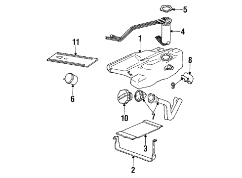 1994 Saturn SL2 Fuel Supply Diagram