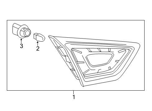 2017 Chevy Impala Tail Lamp Assembly, Rear Driver Side Diagram for 84043113