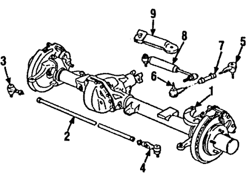 1986 GMC C3500 Steering Column, Steering Gear & Linkage Diagram 4 - Thumbnail