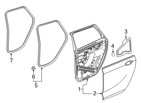2020 Buick Regal TourX Rear Door Diagram