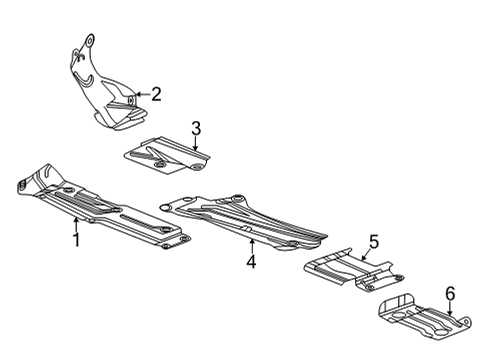 2023 GMC Sierra 2500 HD Heat Shields Diagram