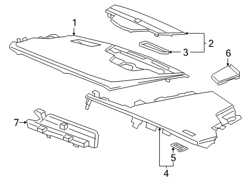 2024 Cadillac XT6 Instrument Panel Components Diagram