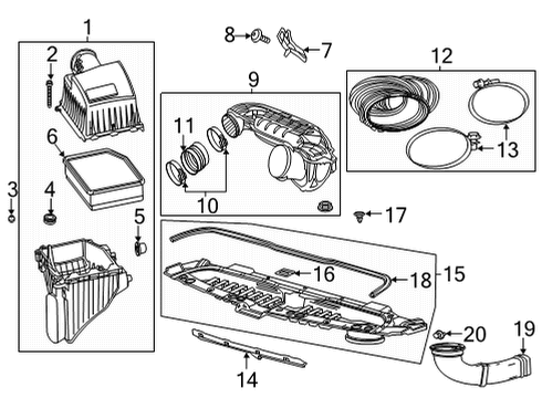 2021 GMC Sierra 1500 Outlet Duct Diagram for 84943352