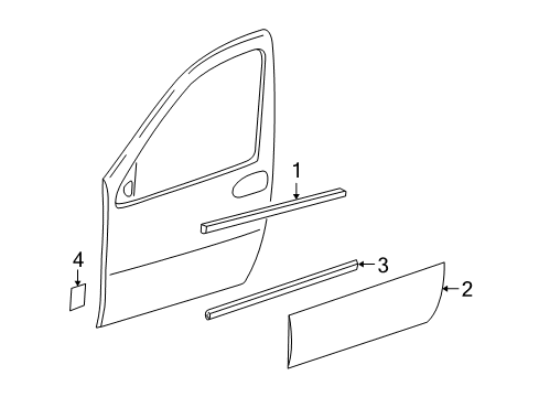 2007 Saturn Relay Emblem, Front Diagram for 15102867