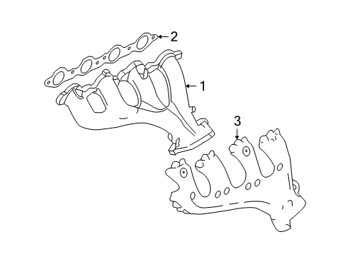 2012 Cadillac Escalade EXT Exhaust Manifold Diagram
