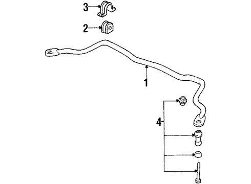 1999 Oldsmobile Intrigue Front Suspension, Control Arm, Stabilizer Bar Diagram 2 - Thumbnail