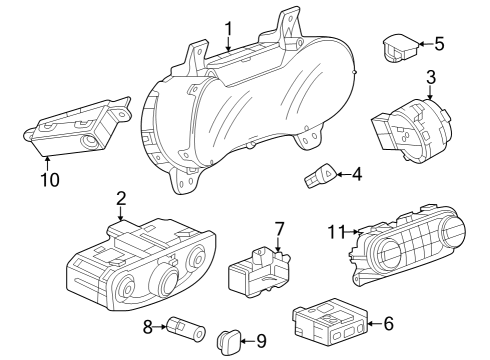 2024 Chevy Trax Cluster Diagram for 60007564
