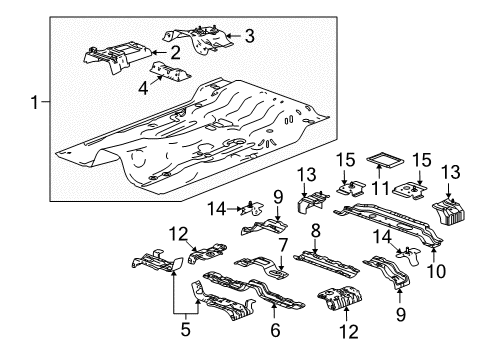 2010 Hummer H3T Cab - Floor Diagram