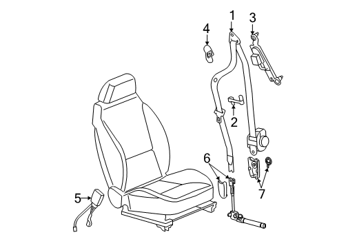 2012 Chevy Malibu Seat Belt Diagram