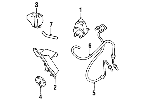 1994 Buick Commercial Chassis P/S Pump & Hoses Diagram
