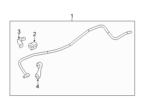 2008 Saturn Aura Rear Suspension, Control Arm Diagram 2 - Thumbnail