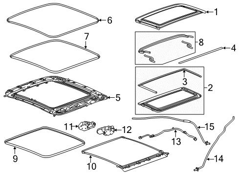 2017 Cadillac CTS Sunroof Diagram