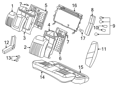 2005 Chevy Impala Rear Seat Components Diagram