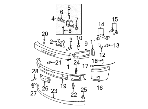 2013 Chevy Silverado 1500 Front Bumper Diagram