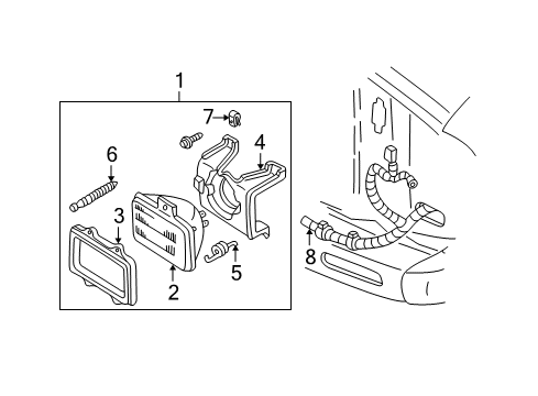 1996 GMC Sonoma Headlamps Diagram