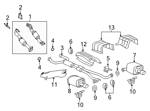 2017 Chevy Caprice Exhaust Components Diagram 1 - Thumbnail