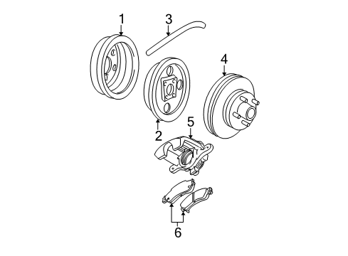 2002 Chevy S10 Brake Components Diagram