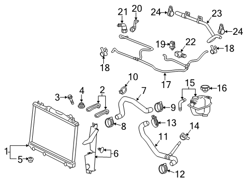 2013 Cadillac CTS Upper Hose Diagram for 25880391