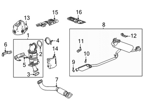 2021 Cadillac XT5 Heat Shield Diagram for 55512856