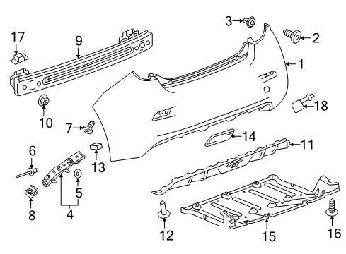 2015 Chevy Spark EV Rear Bumper Diagram