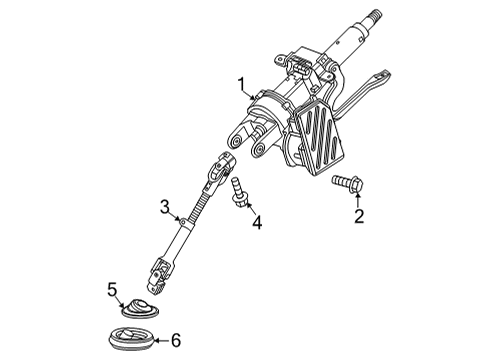 2024 Chevy Trailblazer Steering Column Assembly Diagram