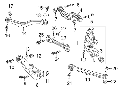 2022 Chevy Blazer Rear Suspension, Ride Control, Suspension Components Diagram